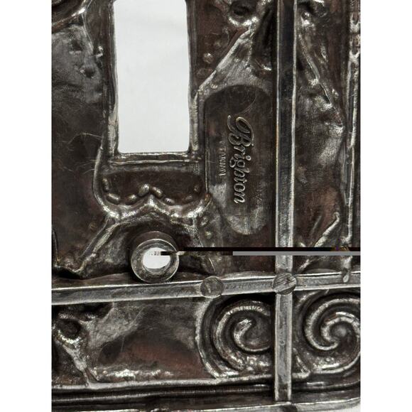 Brighton Set Of 2 Heart Wall Light Switch plate cover Silver Color Rare - Picture 5 of 8